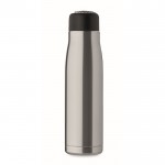Botella antifugas de acero inoxidable con asa de cordón 500ml color plateado mate novena vista