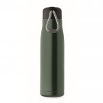 Botella antifugas de acero inoxidable con asa de cordón 500ml color verde oscuro quinta vista