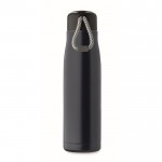 Botella antifugas de acero inoxidable con asa de cordón 500ml color azul marino quinta vista