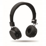 Auriculares inalámbricos plegables con micrófono incorporado color negro