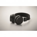 Auriculares inalámbricos plegables con micrófono incorporado color negro vista fotografía cuarta vista