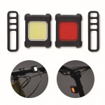 Set de 2 luces recargable con 3 modos de iluminación para bicicletas color negro