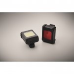 Set de 2 luces recargable con 3 modos de iluminación para bicicletas color negro vista fotografía quinta vista