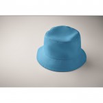 Gorro tipo bob de poliéster en distintos colores 150 g/m2 color turquesa vista fotografía segunda vista