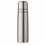 Termo de acero inoxidable reciclado con 2 tazas en la tapa 750ml color plateado mate sexta vista