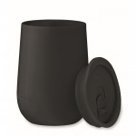 Vaso para llevar de doble pared cierre deslizante en la tapa color negro segunda vista