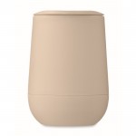 Vaso para llevar de doble pared cierre deslizante en la tapa color beige cuarta vista