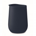 Vaso para llevar de doble pared cierre deslizante en la tapa color azul marino