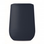 Vaso para llevar de doble pared cierre deslizante en la tapa color azul marino cuarta vista