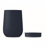 Vaso para llevar de doble pared cierre deslizante en la tapa color azul marino quinta vista