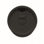 Vaso para llevar de doble pared con detalle de corcho en la base 300ml color negro sexta vista