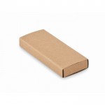 Set de 15 tiras adhesivas en caja personalizable de papel reciclado color beige tercera vista