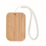 Caja de bambú con correa con función de cargador inalámbrico 15W color madera sexta vista