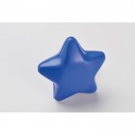 Clásica antiestrés en forma de estrella en distintos colores color azul vista fotografía tercera vista