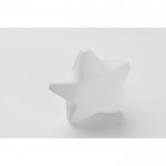 Clásica antiestrés en forma de estrella en distintos colores color blanco vista fotografía tercera vista