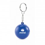 Llavero con un antiestrés en forma de bola en varios colores color azul vista principal
