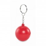Llavero con un antiestrés en forma de bola en varios colores color rojo