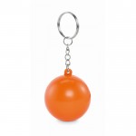 Llavero con un antiestrés en forma de bola en varios colores color naranja