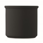 Taza monocromática en color mate con borde superior 300ml color negro cuarta vista