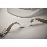Casco de trabajo con diadema ajustable entre los 52 y 62cm color blanco vista fotografía quinta vista