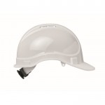 Casco de trabajo con diadema ajustable entre los 52 y 62cm color blanco octava vista