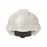 Casco de trabajo con diadema ajustable entre los 52 y 62cm color blanco novena vista