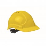 Casco de trabajo con diadema ajustable entre los 52 y 62cm color amarillo segunda vista