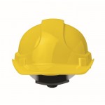 Casco de trabajo con diadema ajustable entre los 52 y 62cm color amarillo septima vista