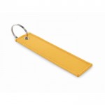 Llavero rectangular hecho de tela poliéster en varios colores color amarillo
