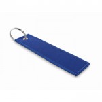 Llavero rectangular hecho de tela poliéster en varios colores color azul real