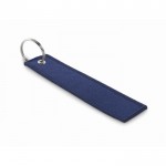 Llavero rectangular hecho de tela poliéster en varios colores color azul marino