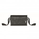 Bolsa nevera personal de fieltro RPET con bolsillo frontal 5L color gris oscuro tercera vista