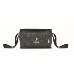 Bolsa nevera personal de fieltro RPET con bolsillo frontal 5L color gris oscuro vista principal tercera vista