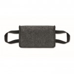 Bolsa nevera personal de fieltro RPET con bolsillo frontal 5L color gris oscuro quinta vista
