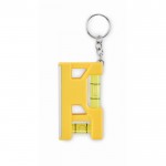 Llavero con doble nivel de burbuja, regla de 7cm  y base magnética color amarillo septima vista