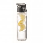 Botella de agua con infusor extraíble en el centro y asa de transporte color negro novena vista