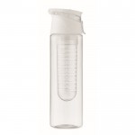 Botella de agua con infusor extraíble en el centro y asa de transporte color blanco septima vista