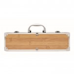 Estuche con aspecto de madera de 3 utensilios para barbacoa color madera septima vista