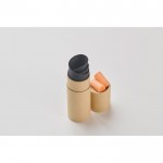 Estuche de viaje cilíndrico con antifaz y tapón para los oídos color beige tercera vista