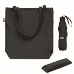 Paraguas antiviento con bolsa con compartimiento para almacenaje Ø100 color negro