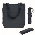 Paraguas antiviento con bolsa con compartimiento para almacenaje Ø100 color azul