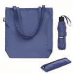 Paraguas antiviento con bolsa con compartimiento para almacenaje Ø100 color azul real