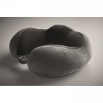 Almohada de viaje de espuma con diseño para dar soporte al cuello color gris oscuro vista fotografía tercera vista