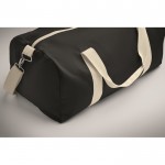 Bolsa de tejido reciclado con doble asa ajustable y desmontable color negro vista fotografía quinta vista