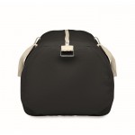 Bolsa de tejido reciclado con doble asa ajustable y desmontable color negro sexta vista