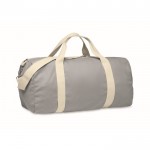 Bolsa de tejido reciclado con doble asa ajustable y desmontable color gris