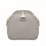 Bolsa de tejido reciclado con doble asa ajustable y desmontable color gris tercera vista