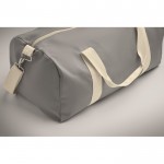 Bolsa de tejido reciclado con doble asa ajustable y desmontable color gris vista fotografía quinta vista