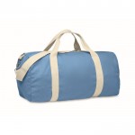 Bolsa de tejido reciclado con doble asa ajustable y desmontable color turquesa