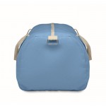 Bolsa de tejido reciclado con doble asa ajustable y desmontable color turquesa tercera vista